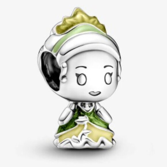 New Pandora Princess Tiana Disney and The Frog Charm Bead - Picture 1 of 3